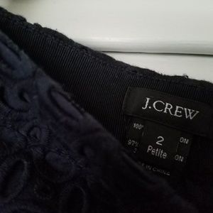 J. Crew Navy Eyelet Pencil Skirt 2P